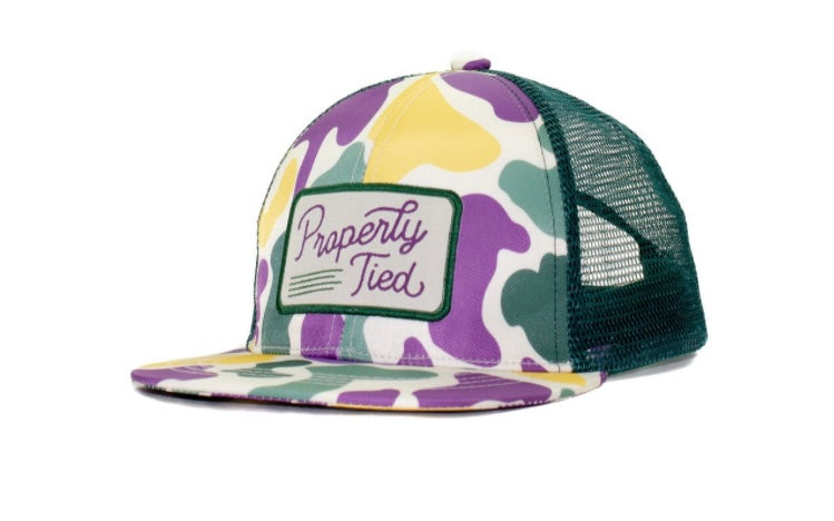 Mardi Gras Camo trucker hat