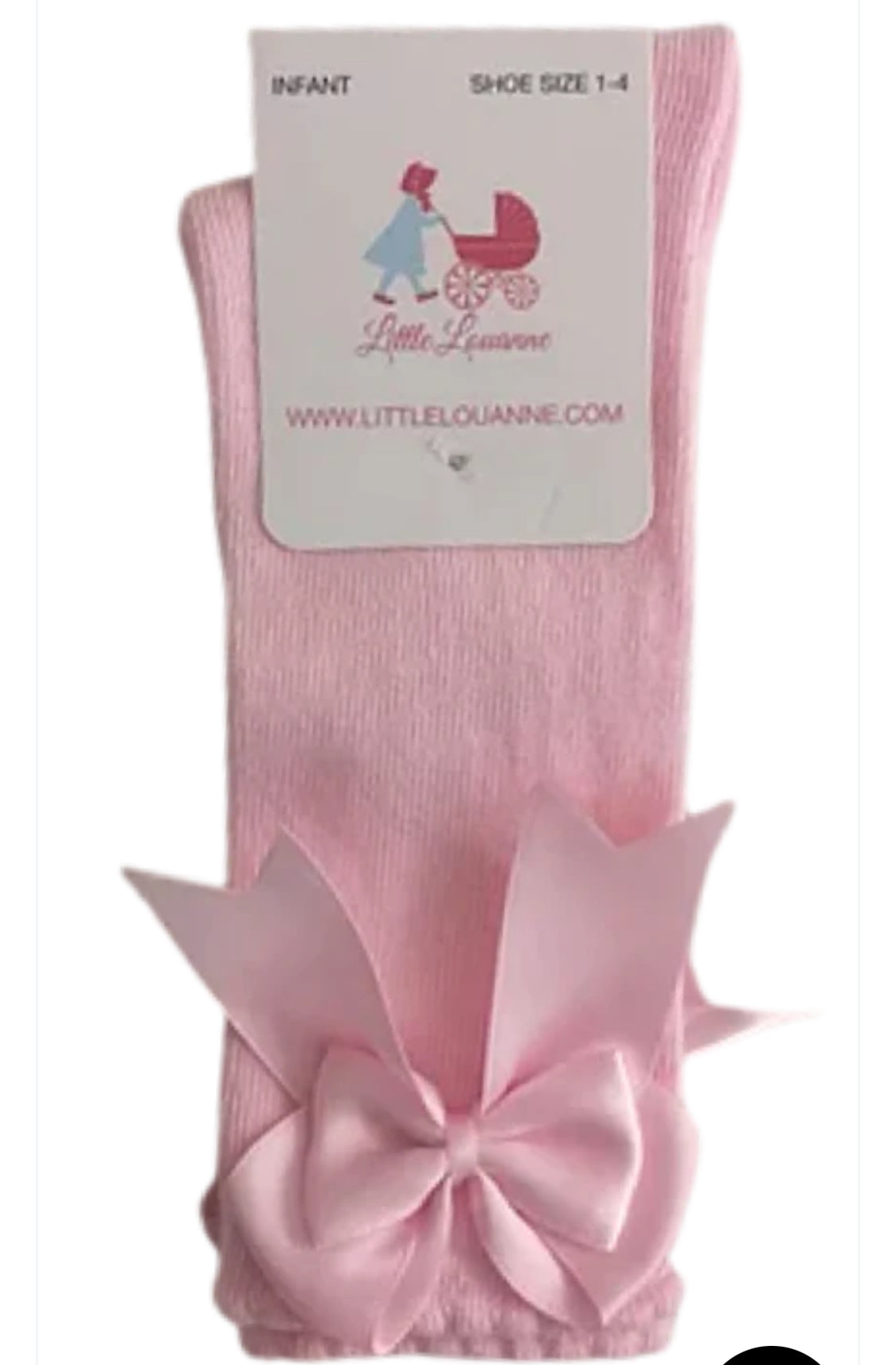 pink bow high knee socks