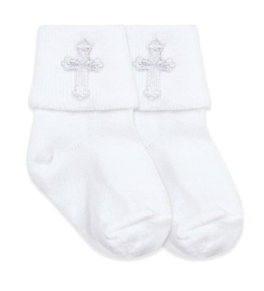 boys white christening socks