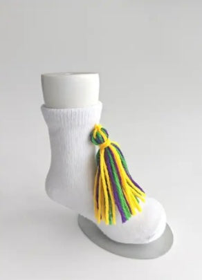Mardi Gras Tassel Socks