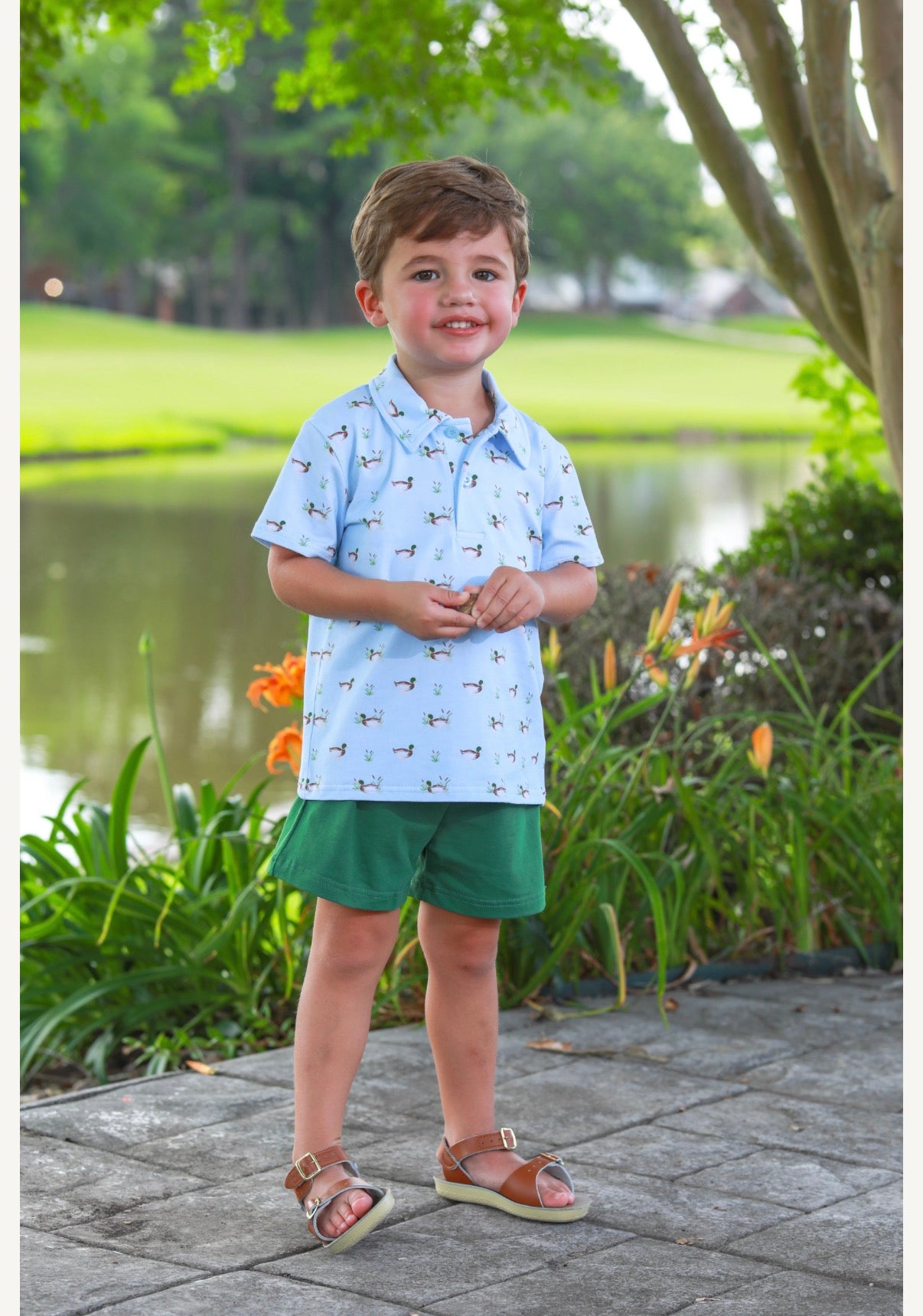 Ducks in a Row Polo Short Set