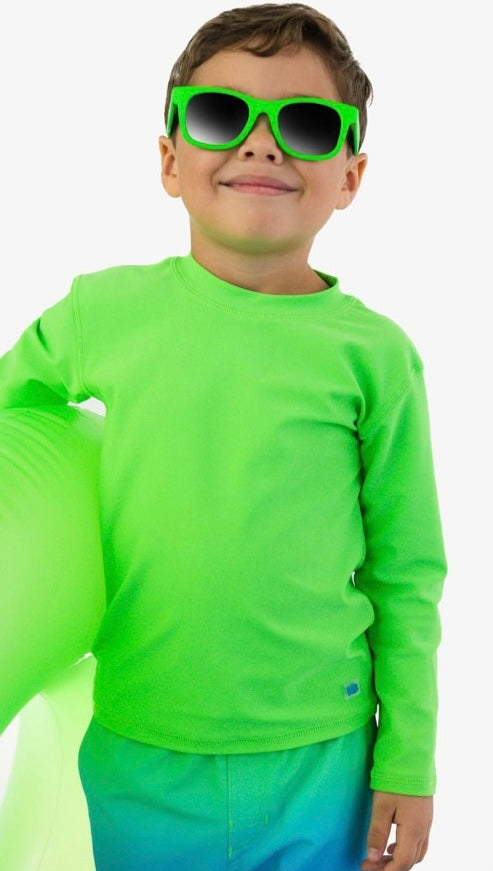 Kids Neon Lime Classic Sunglasses