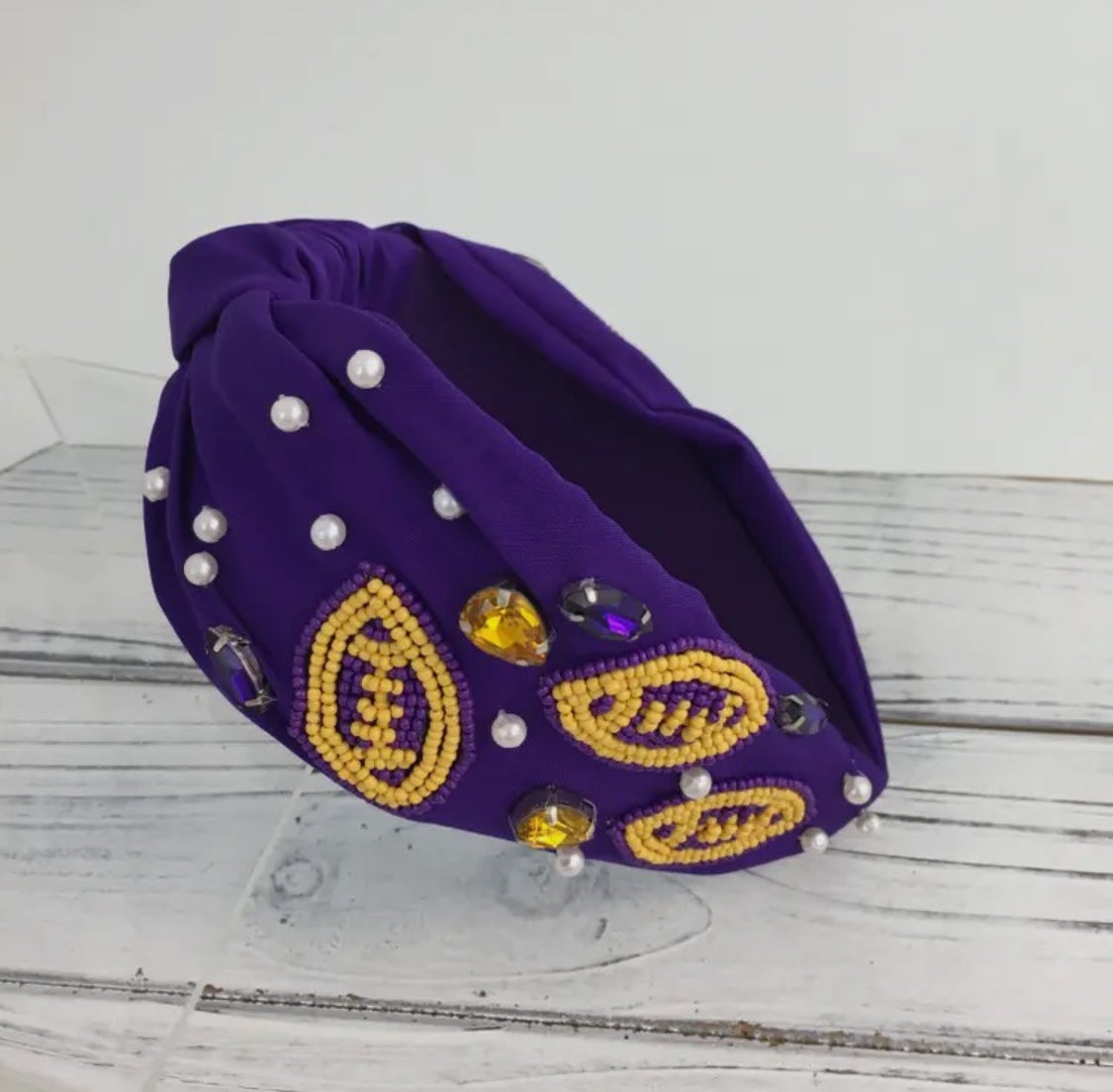 LSU football head headband