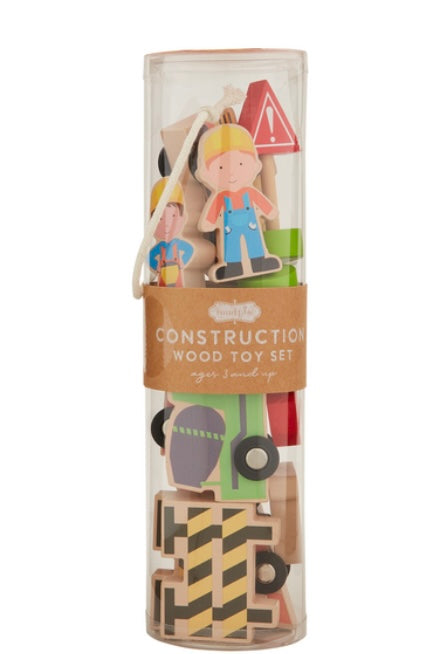 Construction wood toy set