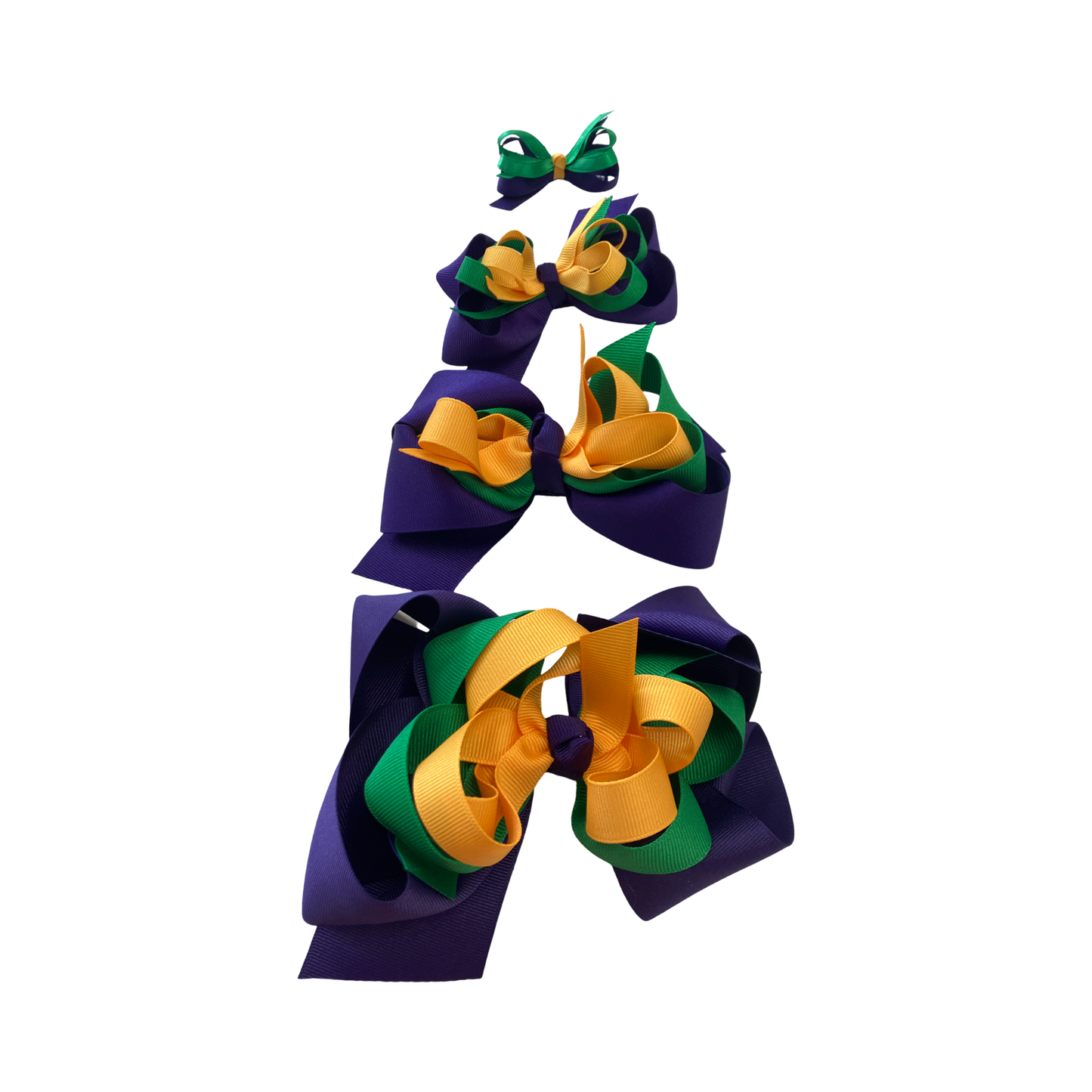 Mardi Gras Layered Bow