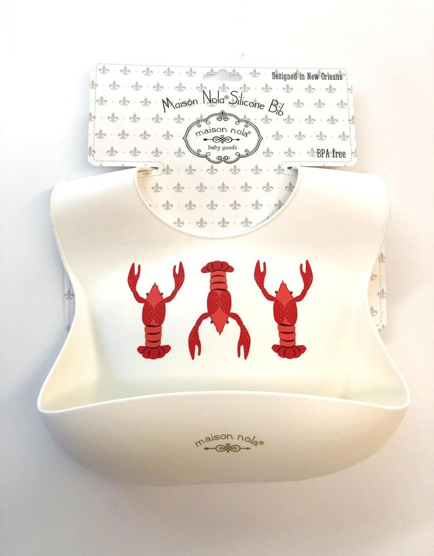 Crawfish Silicon Bib