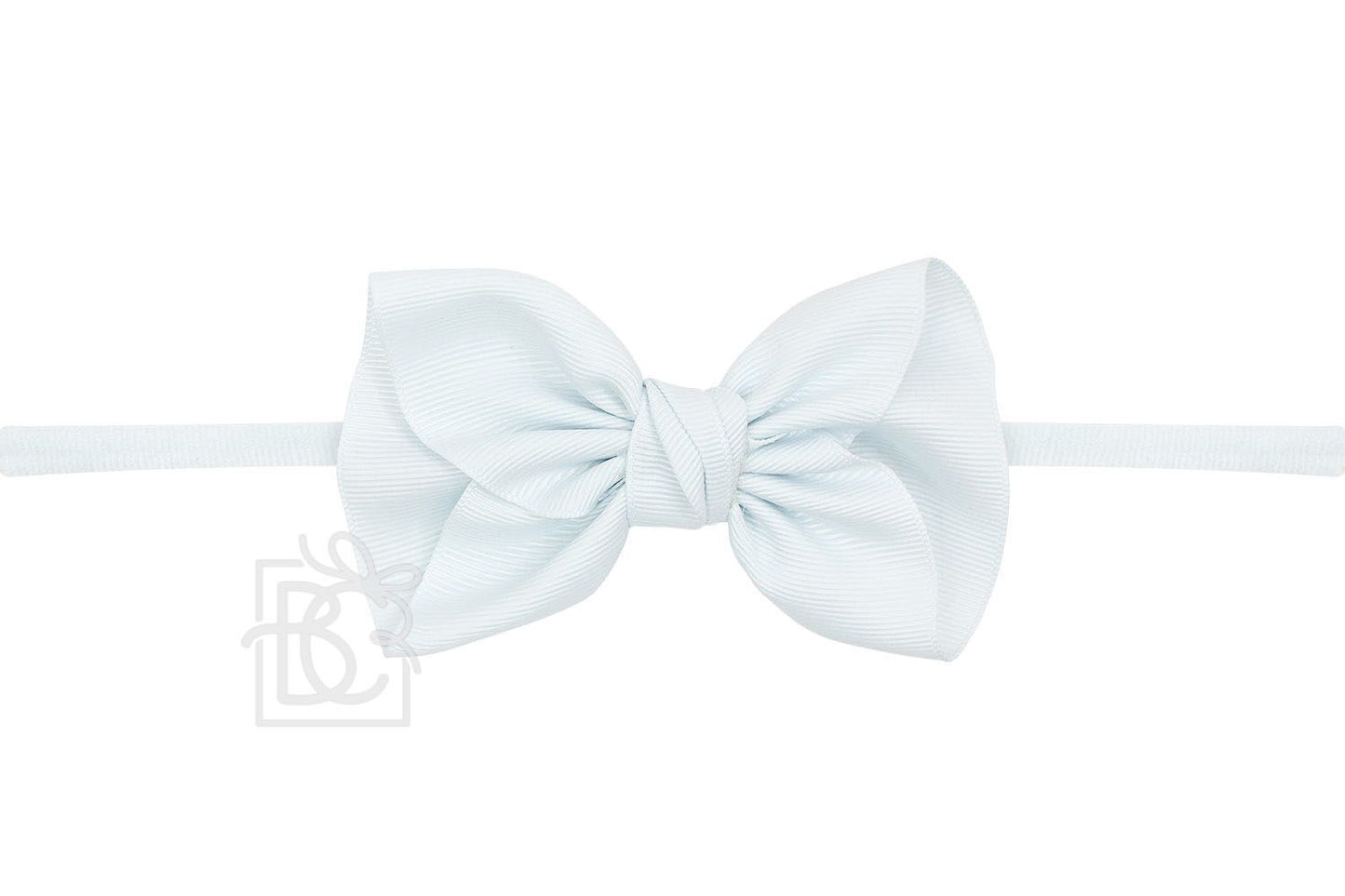 Powder Blue 1/4 in PANTYHOSE HEADBAND W/ 2.5" MINI ANNE BOW