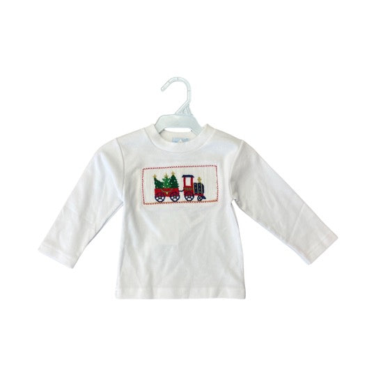 Smocked Christmas Train Long Sleeve