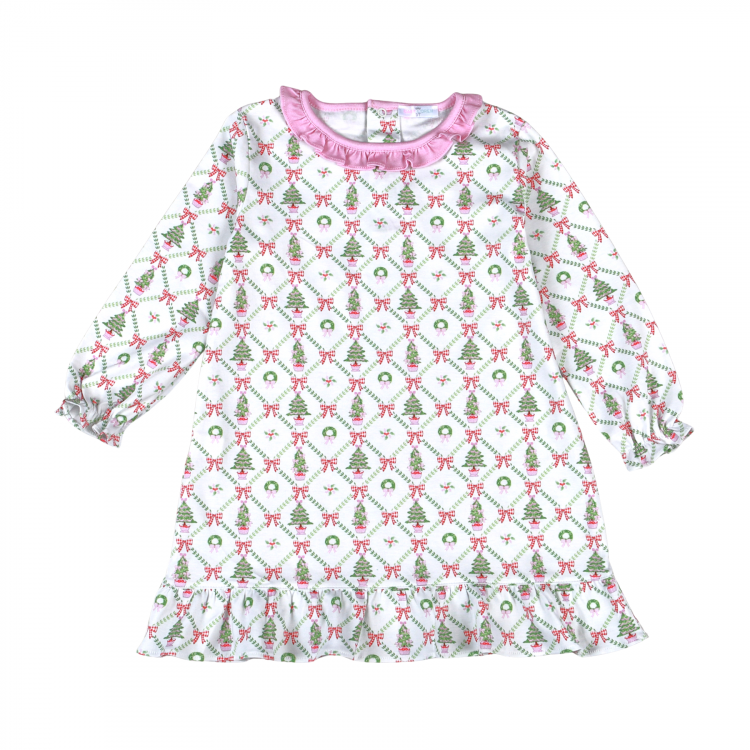 Pink Christmas Tree Pima Nightgown