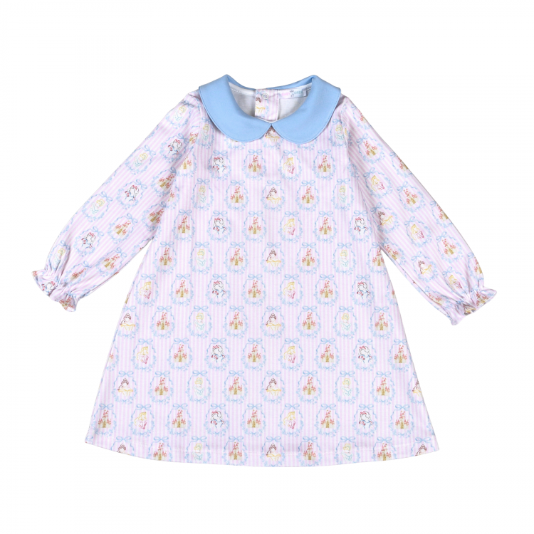 Royal and Charm Pima Scallop Collar Dress