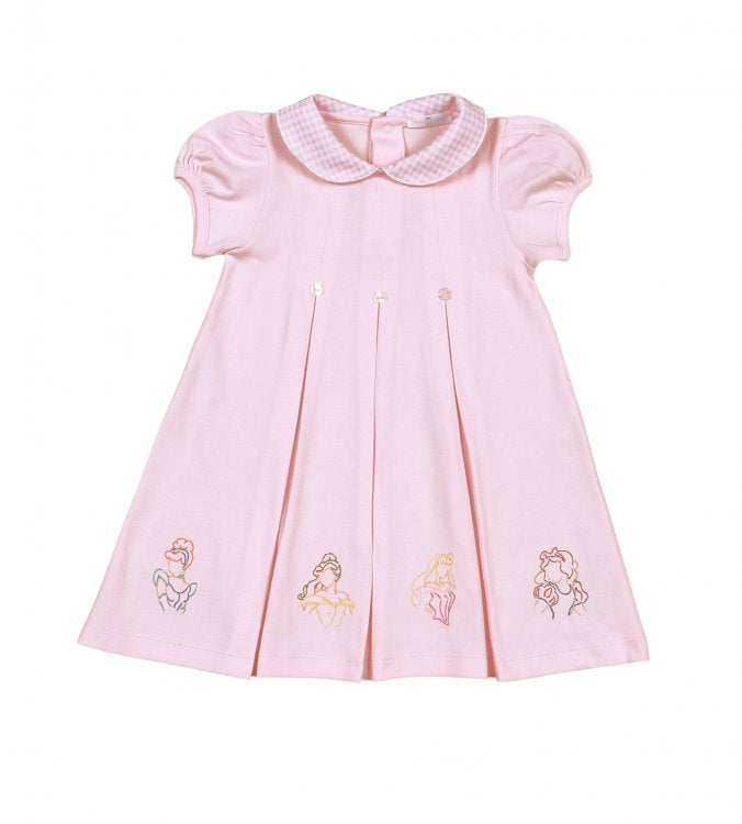 Pink Princesses Pima Scallop Collar Dress
