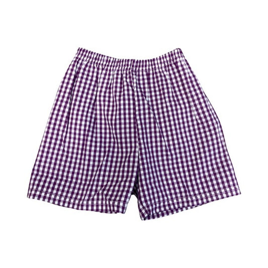 Purple Gingham Shorts