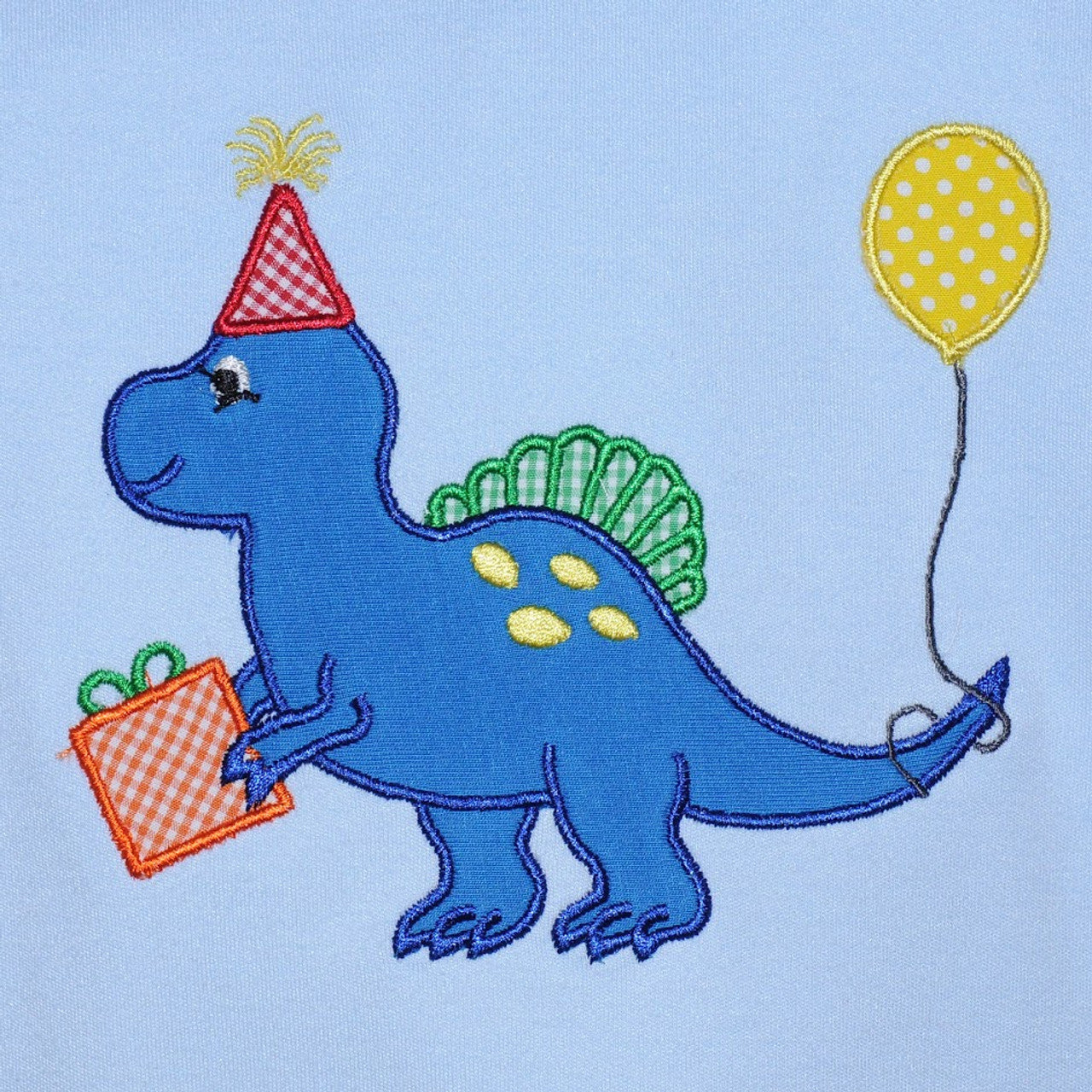 blue dino birthday shirt