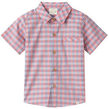 Red/Blue Plaid Woven Shirt