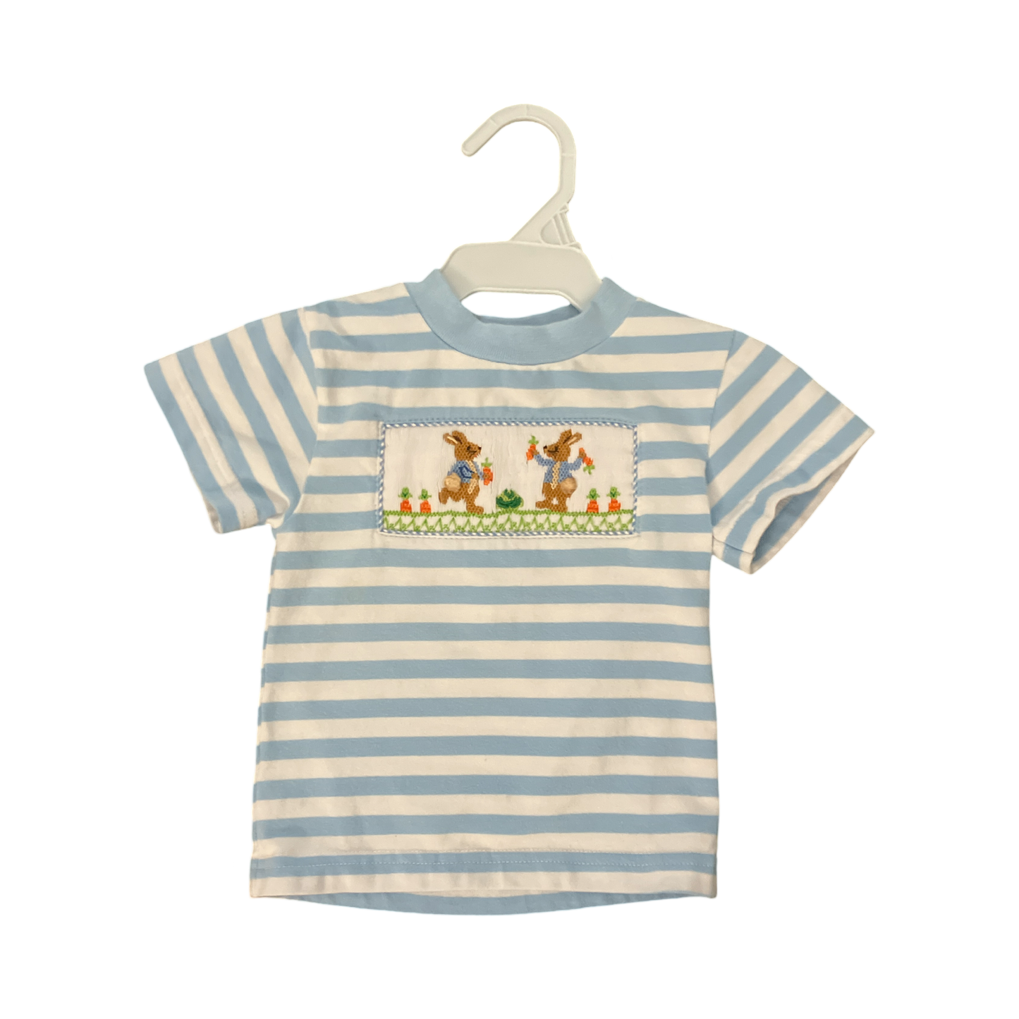Striped Smocked Bunny Shirt