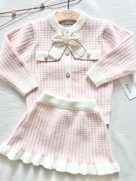 Tweed Knit Skirt Set