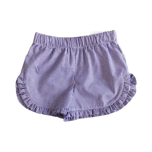 purple ruffle shorts
