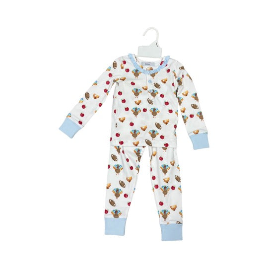 Turkey Two Piece Ruffle Top Pajama