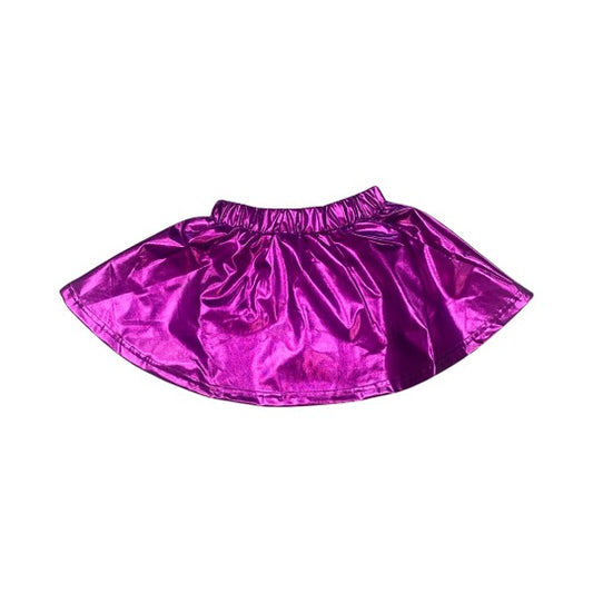 purple metallic skirt with built in shorts