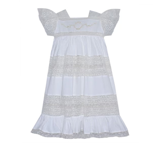 Vintage Heirloom White Lace Dress
