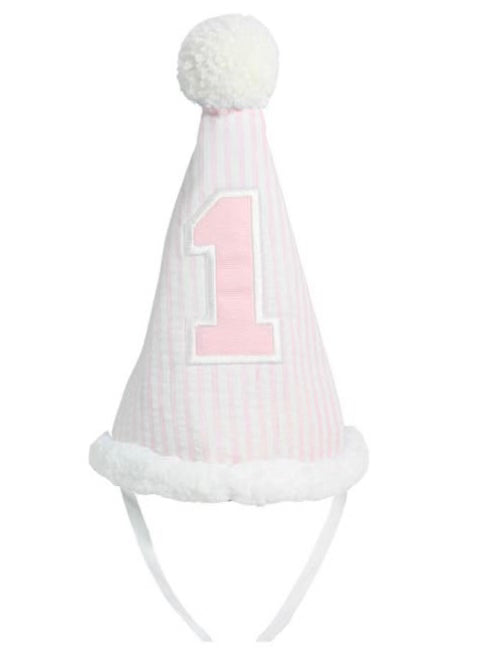 pink 1st birthday party hat
