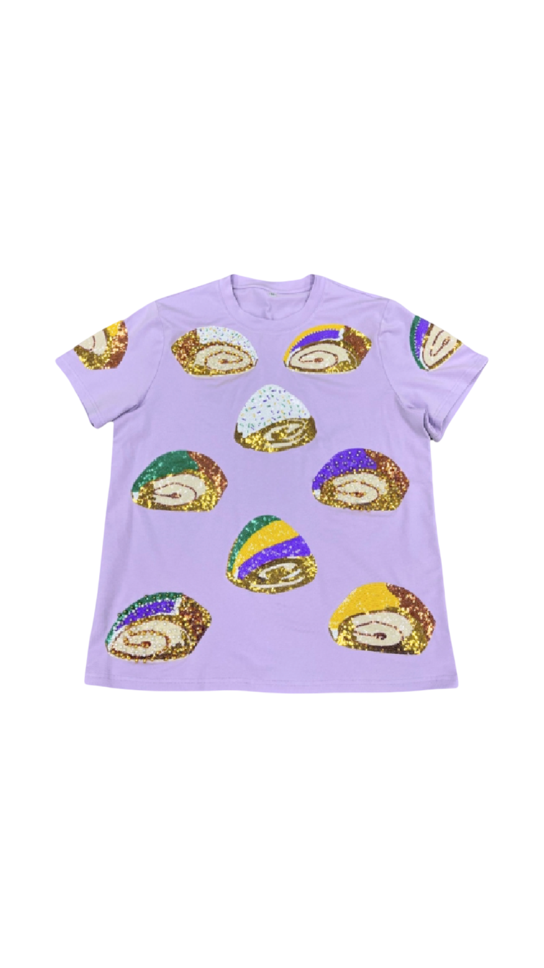 Ladies Sequin King Cake Shirt
