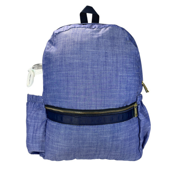 Medium Navy Chambray Backpack