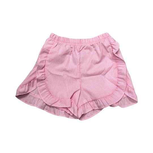 pink gingham shorts
