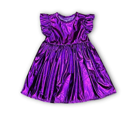 Purple metallic dress