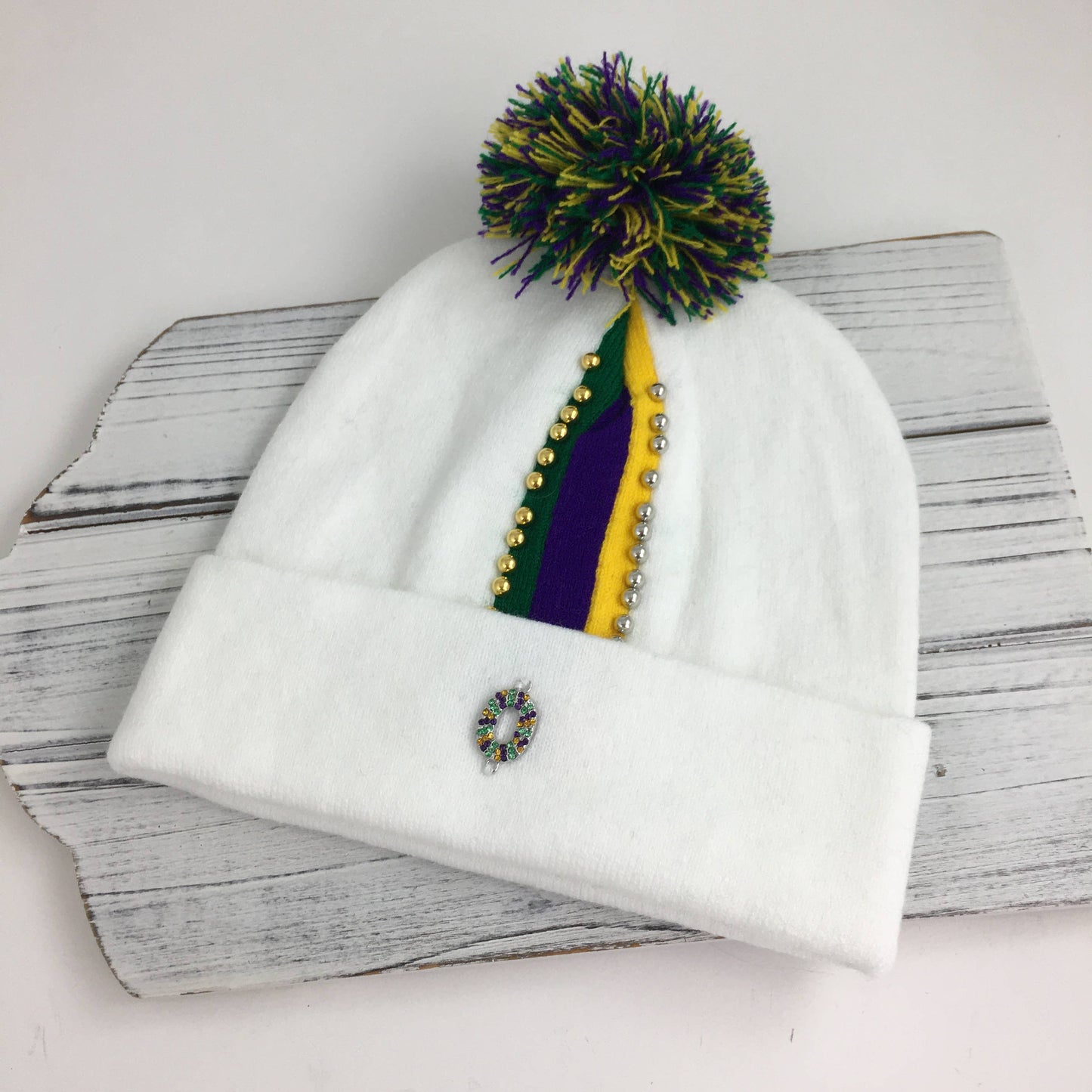 Kids Mardi Gras beanie hat