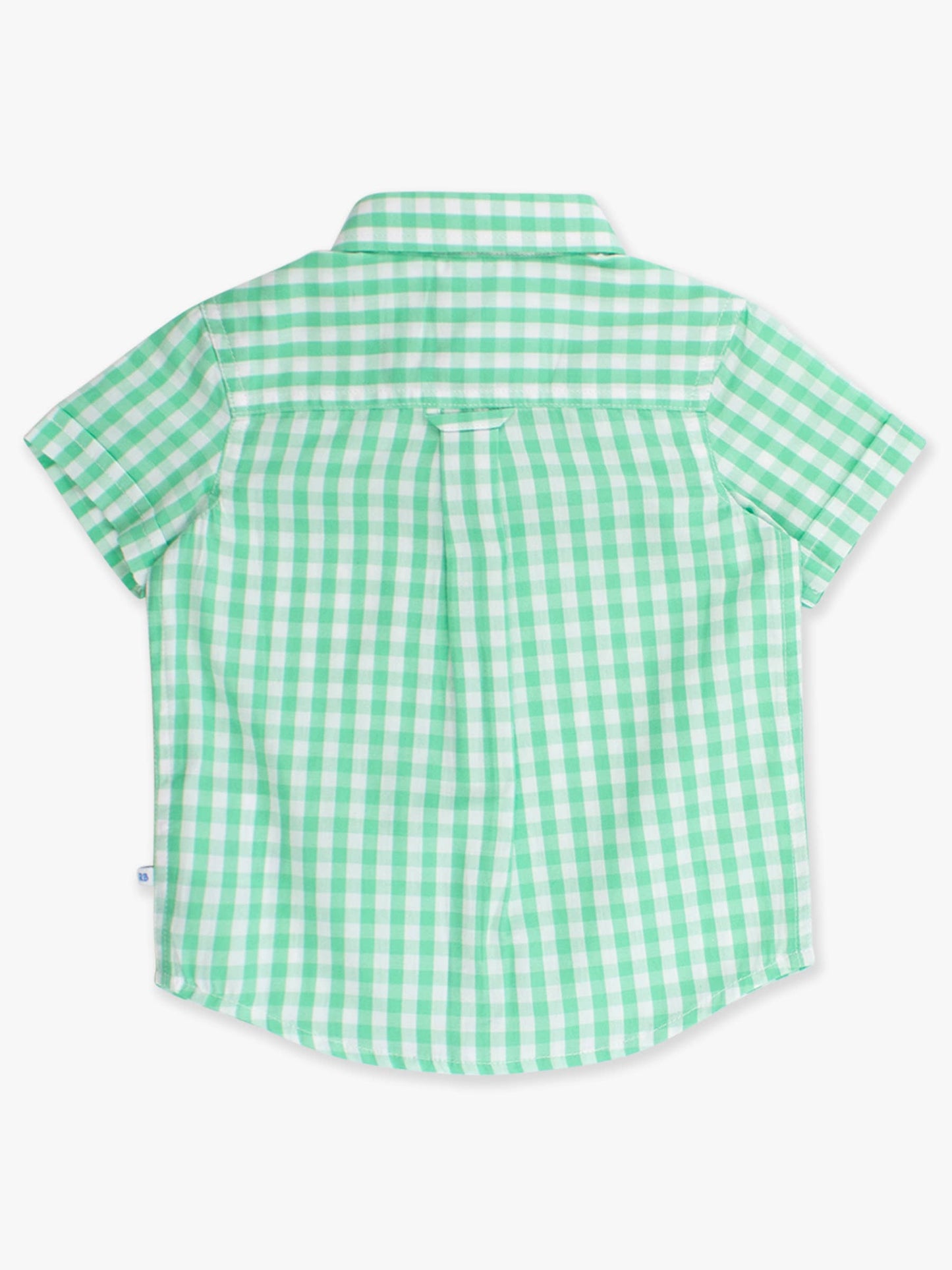 Boys Classic Spring Bud Gingham Short Sleeve Button Down Shirt