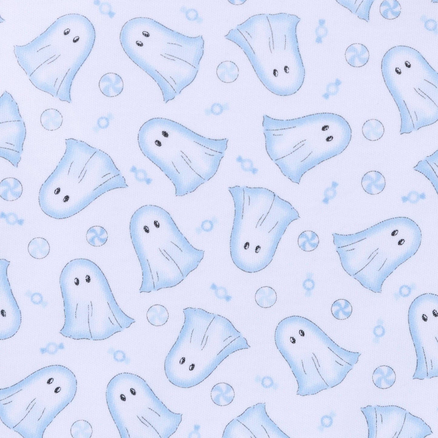 My Little Boo Light Blue Print Zip Footie