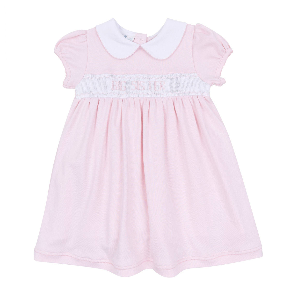 Big Sister Smocked Short Sleeve Dress