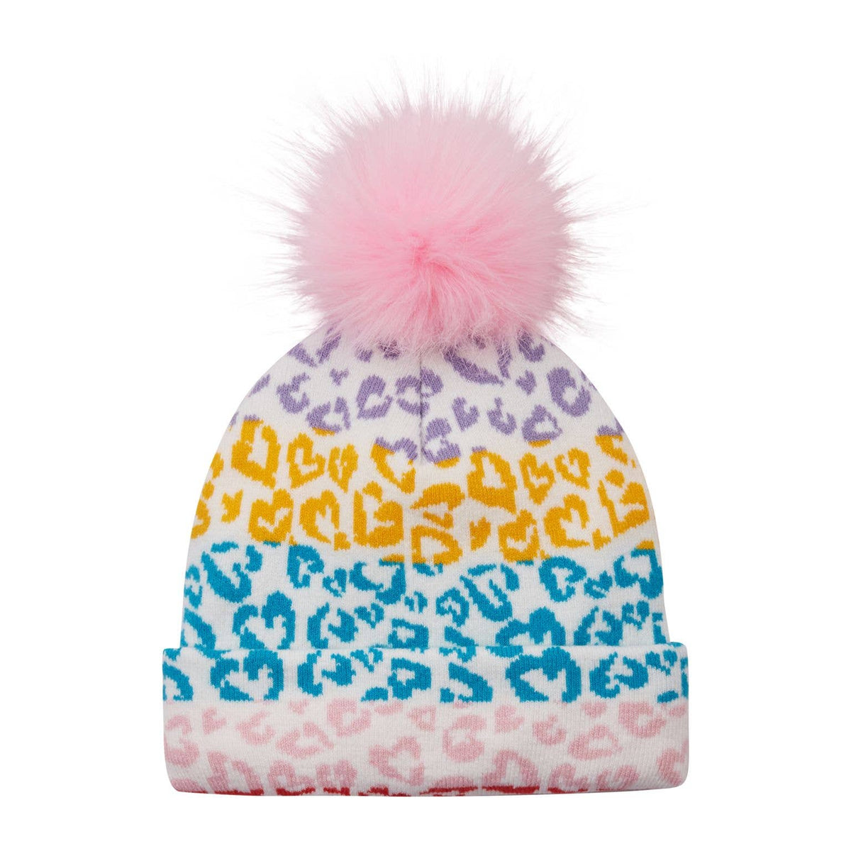 Hat & Glove Set-Rainbow Leopard