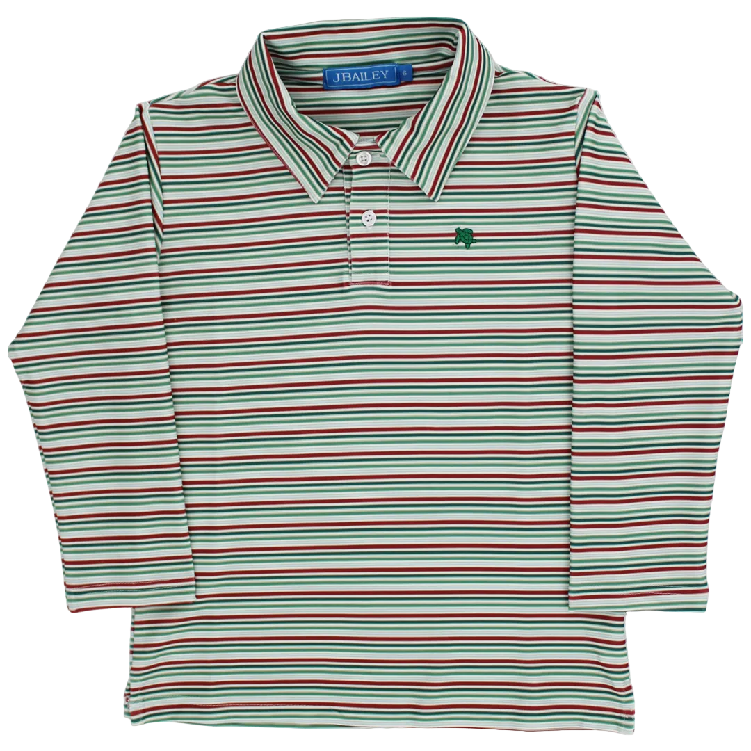 L/S Holly Striped Performance Polo