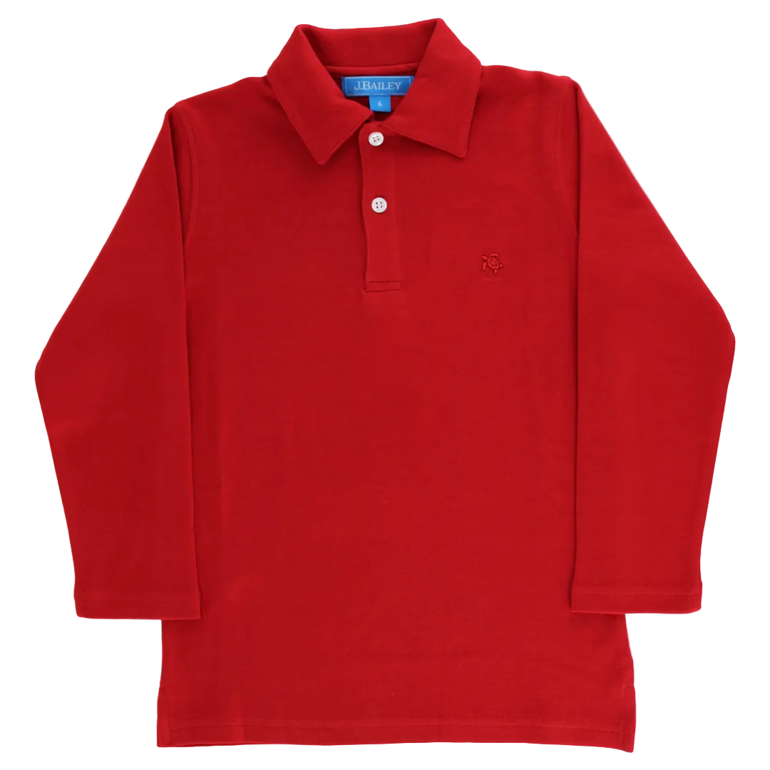 L/S Red Polo