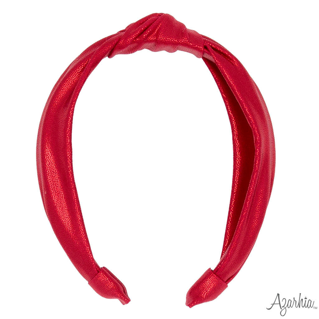 Top Knot Headband in Red Shimmer