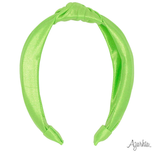 Top Knot Headband in Lime Shimmer