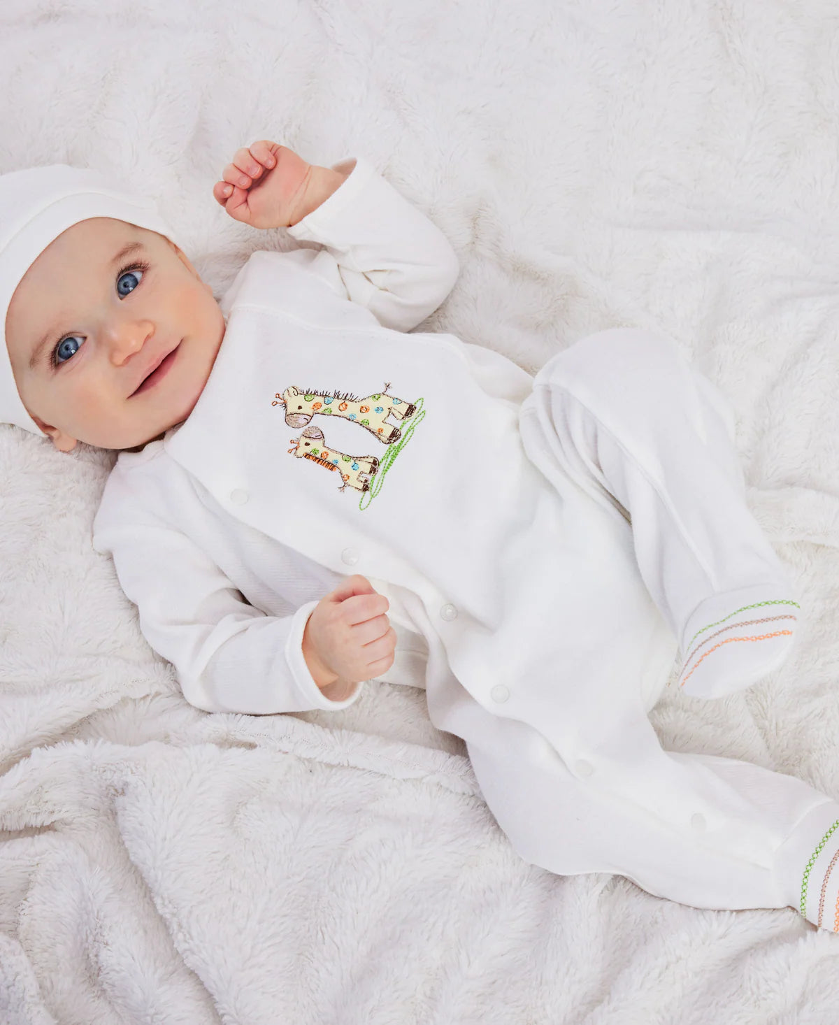 Giraffe Footie and Hat Set