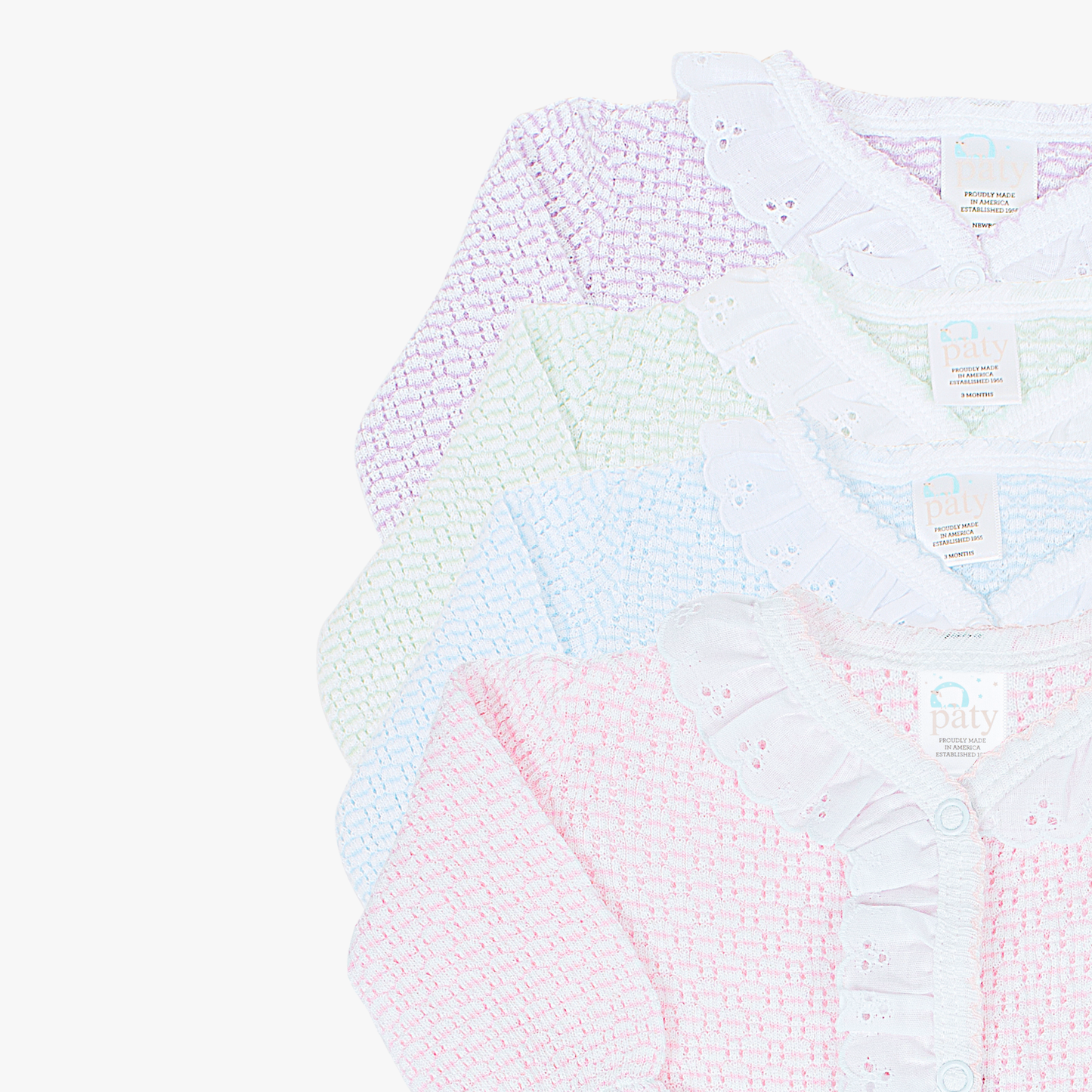 Paty Knit Footie with Eyelet #217E: Lavender