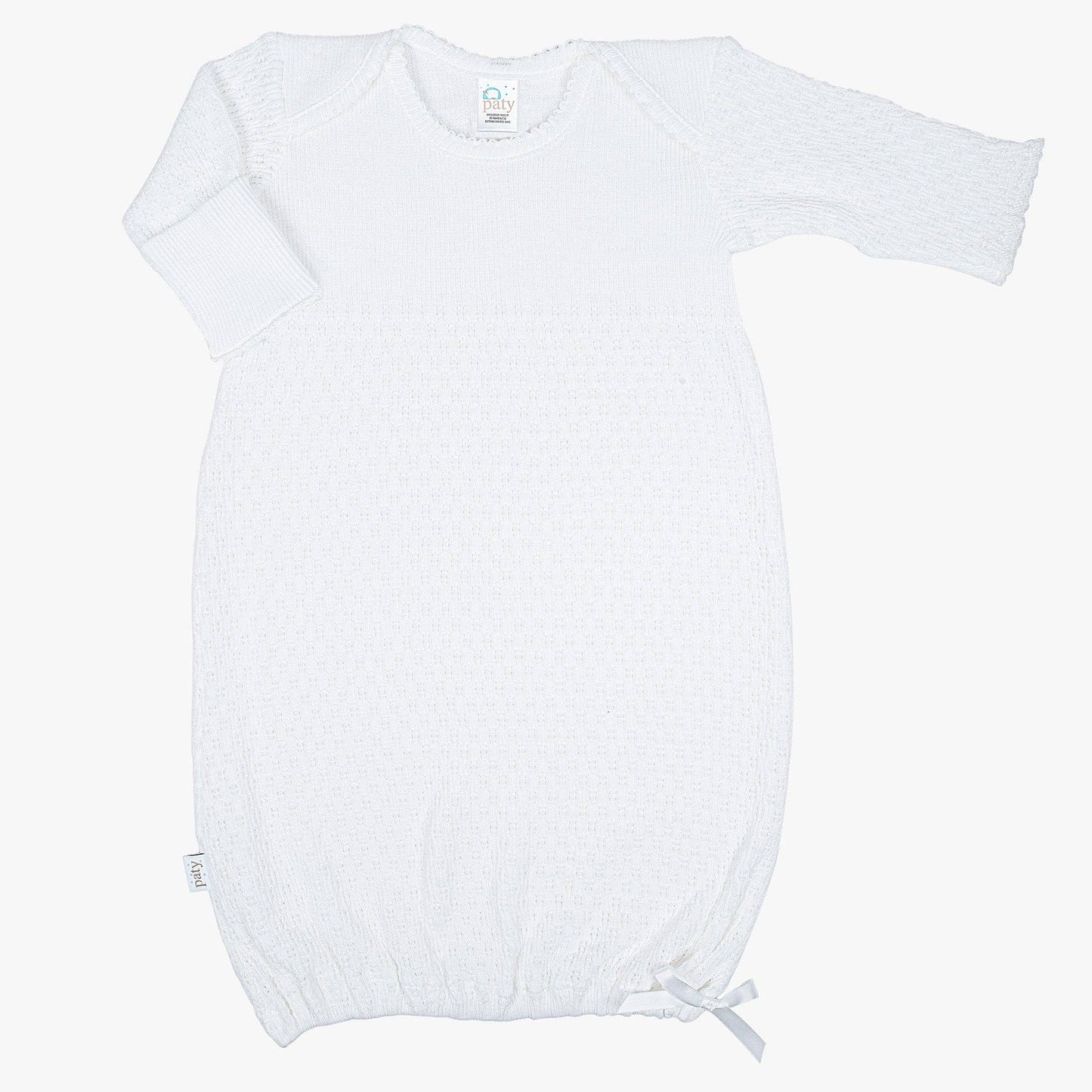 Paty Knit Overlap Shoulder Gown