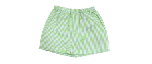 green seersucker shorts