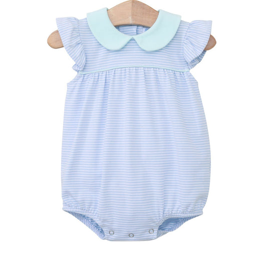 Genevieve Light Blue Stripe and Light Mint Bubble