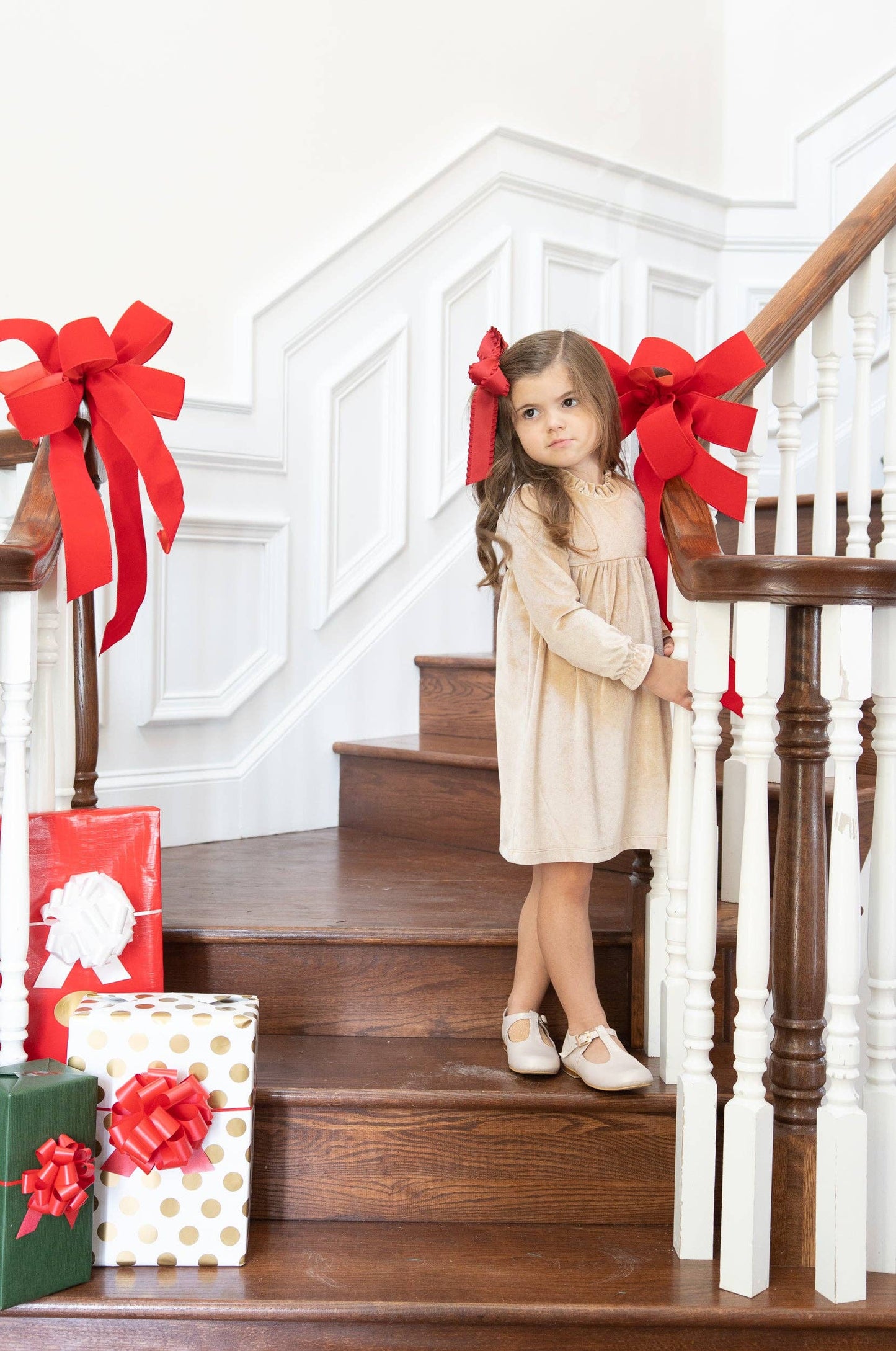 Kaitlin Champagne Velvet Dress