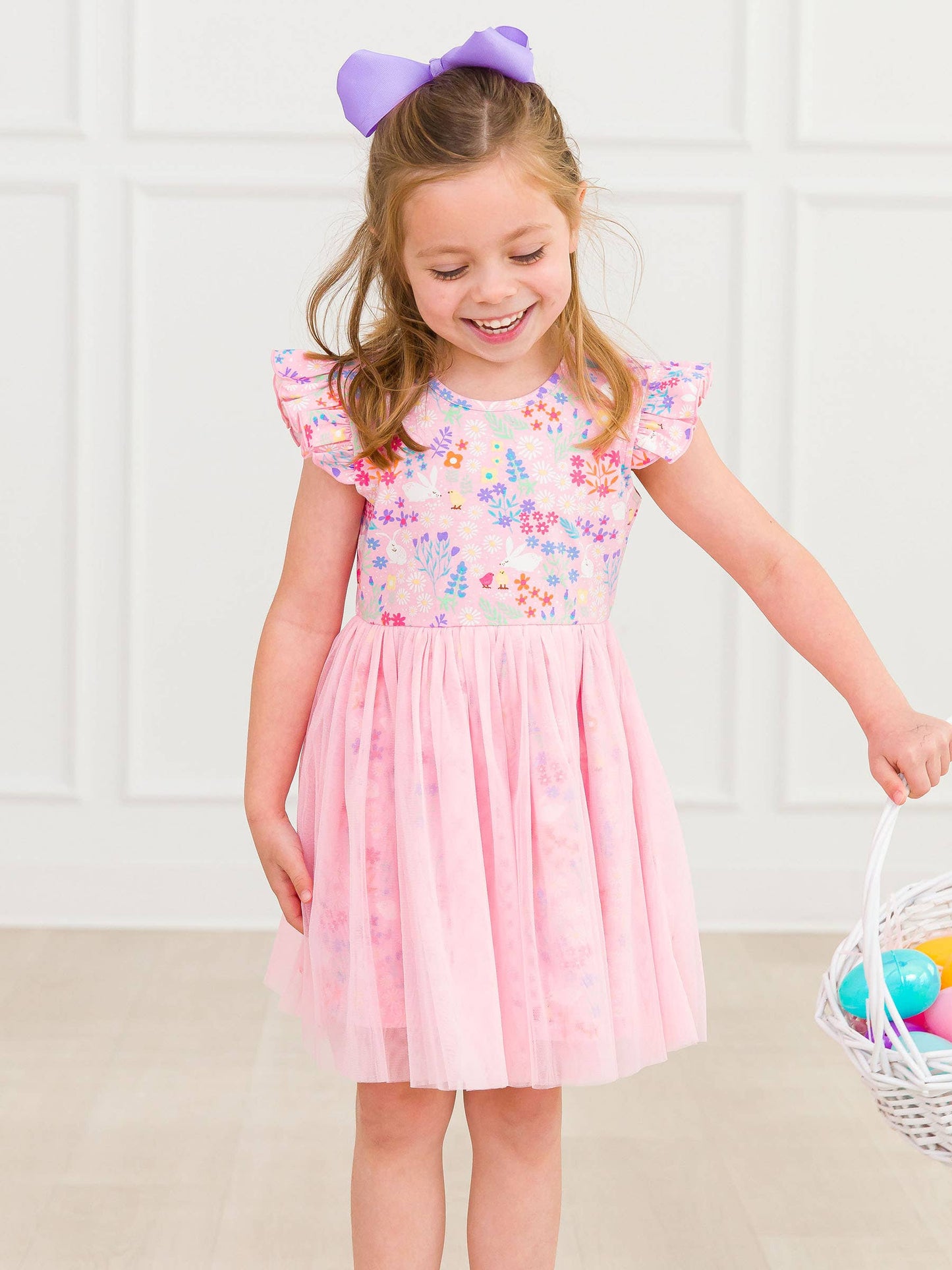 Bunny and Friends Flutter Tulle Twirl Dress