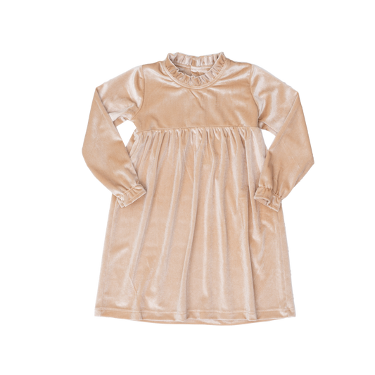 Kaitlin Champagne Velvet Dress