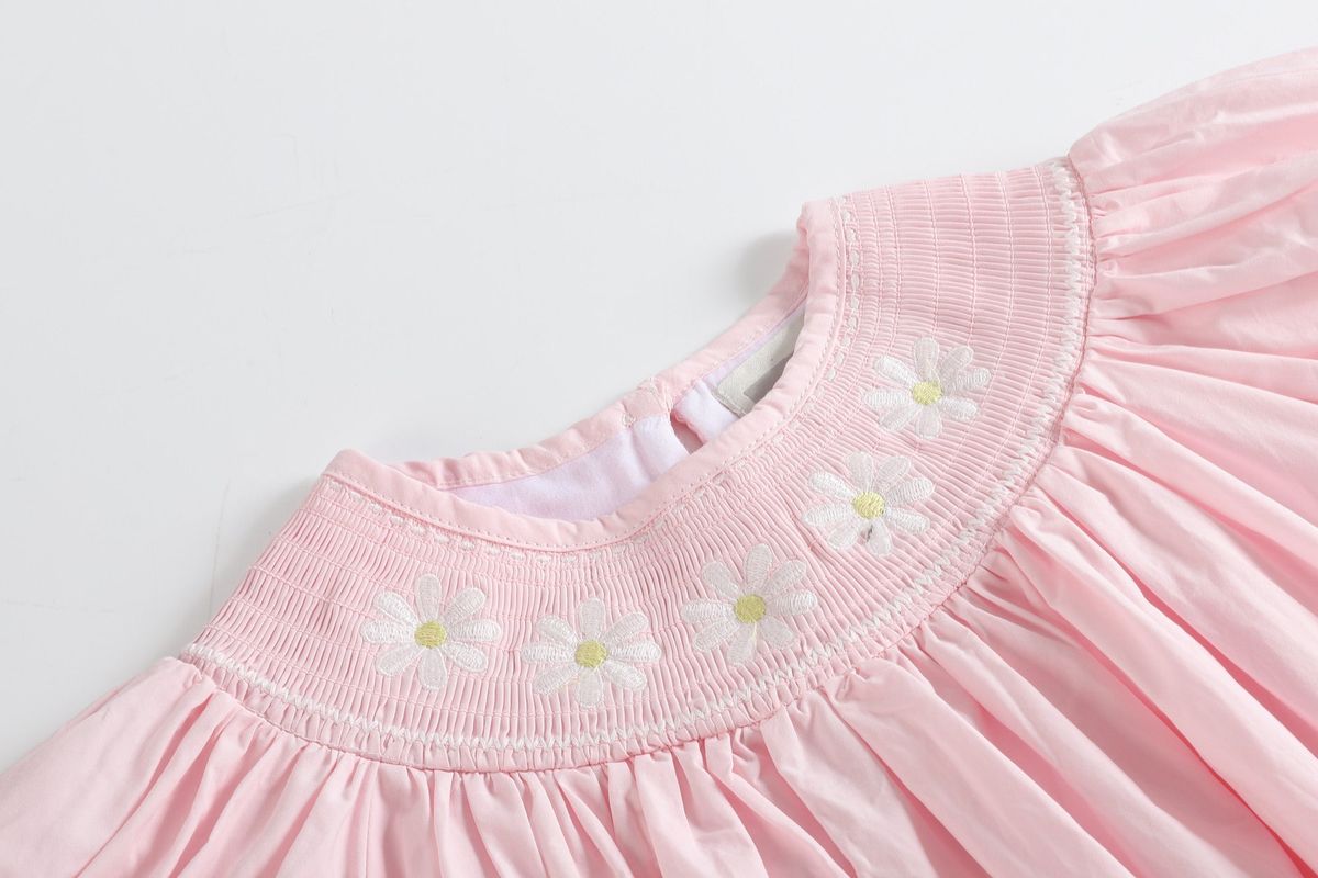 Light Pink Smocked Daisy Dress