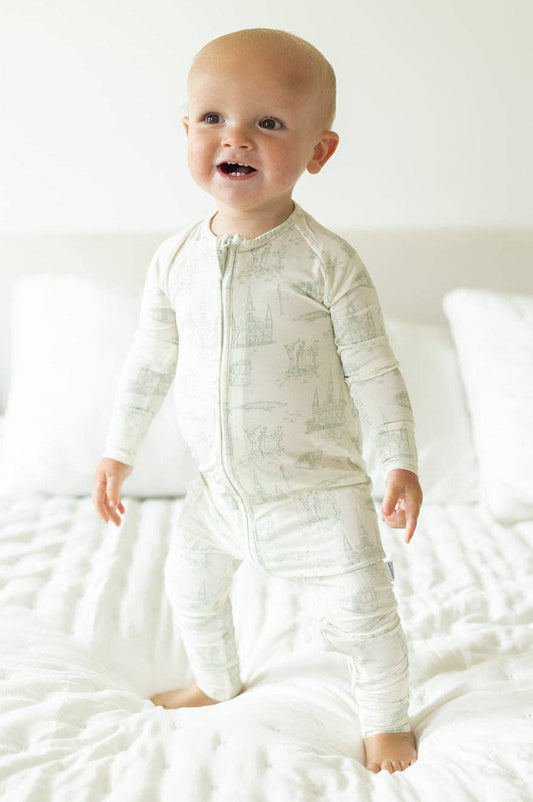 Sage Nola Toile Double Zipper Bamboo Sleeper