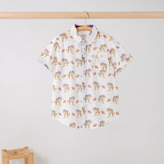 Kickoff in Louisiana Short Sleeve Collared Shirt