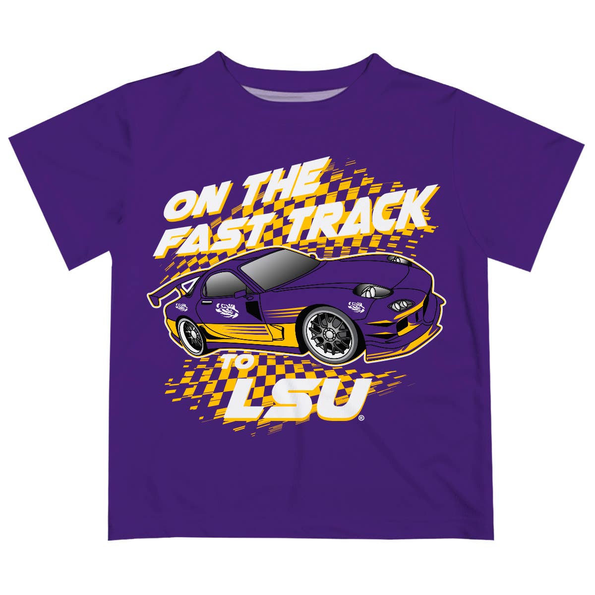 LSU Tigers Fast Track Boys Game Day Purple T-shirt